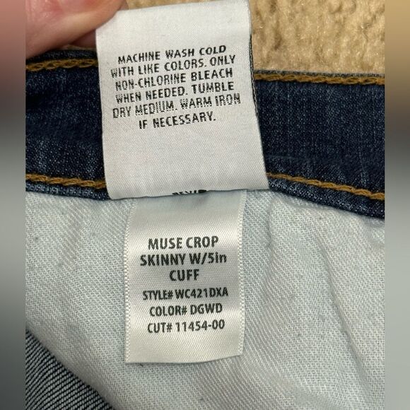 Hudson Jeans Muse Crop Skinny Ankle Length Mid Blue Wash Jeans Women Sz 28 EUC - Picture 7 of 13